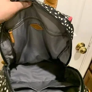 Fossil | Bags | Fossil Black And White Polka Dot Backpack 